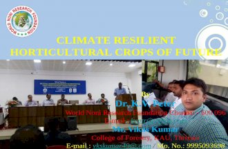Climate Resilient Horticultural Crops of Future
