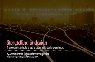 Storytelling In Design - DXN, Nottingham, 8 Feb 2017