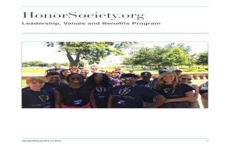 HonorSociety.org Leadership, Values, and Benefits Program
