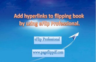 Add hyperlinks to flipping book by using eFlip professional