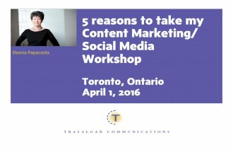 5 reasons to take Donna Papacosta's content marketing and social media workshp