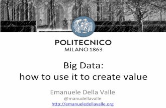Big Data: how to use it to create value