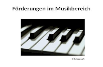 Musikförderung in der DACH-Region