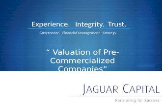 Valuation of Pre Commercialized Companies