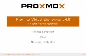 SFScon15 - Thomas Lamprecht: "Proxmox Virtual Environment 4.0"