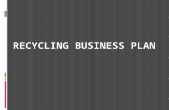 Modified recycling business-plan