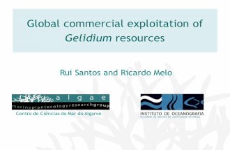 Global commercial exploitation of Gelidium resources