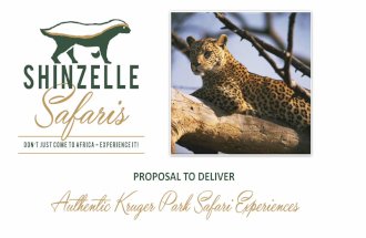 Shinzelle Safaris Proposal (Condensed)