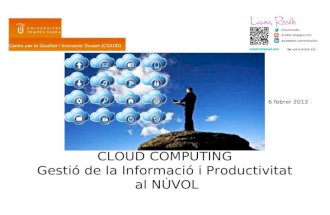 Treballar al núvol: Gestió de la informació i productivitat