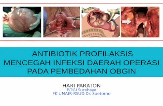 Antibiotik Profilaksis Mencegah Infeksi Daerah Operasi pada Pembedahan Obgin