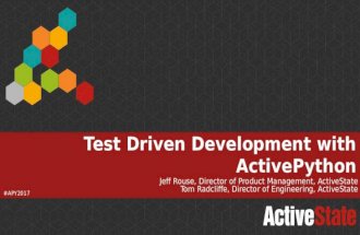 Test Driven Development with ActivePython