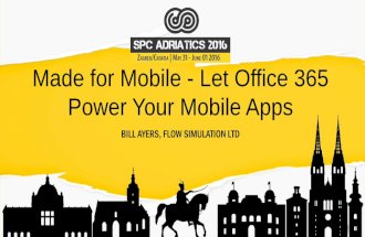 Made for Mobile - Let Office 365 Power Your Mobile Apps