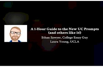 The 1 Hour Guide to the NEW University of California Prompts (and other like it)