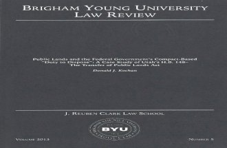 Byu law review   federal govt's compact-based duty to dispose of public lands