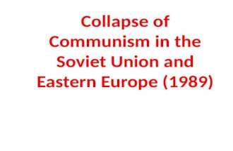 Collapse of Soviet Union