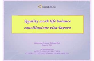 Open Day Imrpenditoria Femminile - Quality work life balance