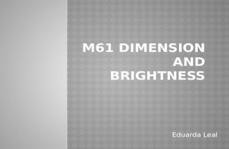 M61 dimension and brightness