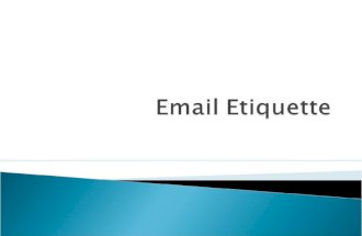 Presentation on Email Etiquette