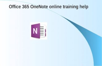 Office 365 one note online training help