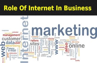 Role of internet in business