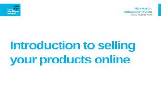 Introduction to selling your products online