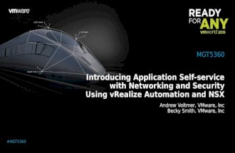 VMworld 2015: Introducing Application Self service with Networking and Security