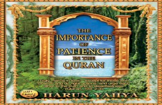 The importance of patience emphasized in the Qur’an. english