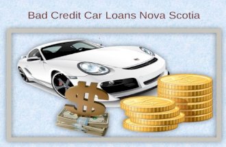 Bad credit car loans nova scotia