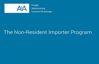 The Non-Resident Importer Program