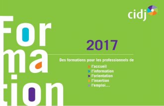 Catalogue de formation 2017 du CIDJ