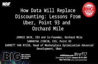 How Data Will Replace Discounting: Lessons From Uber, Point 93 and Orchard Mile