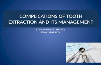 Complications of tooth extraction and its management (oral surgery)