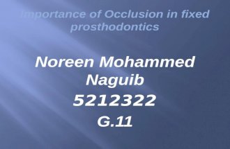 Occlusion in fixed prosthodontics