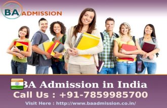 BA Admission in India | 7859985700