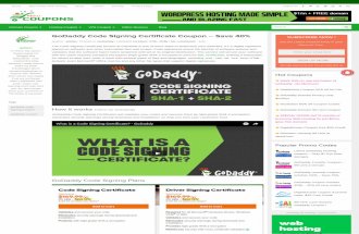 GoDaddy Code Signing Certificate Coupon – Save 40%