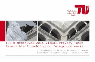 TUB @ MediaEval 2014 Visual Privacy Task: Reversible Scrambling on Foreground Masks