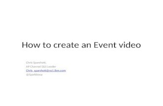 How to create an event video