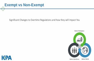 Significant changes to overtime regulations  may 25 2016