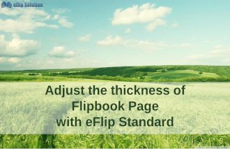Adjust the thickness of flipbook page with eFlip standard