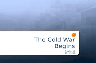 The Cold War Begins Chapter 15