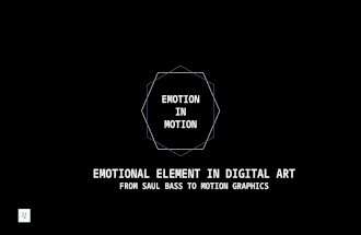 Emotional Element in Digital Art-From Saul Bass to Motion Graphics