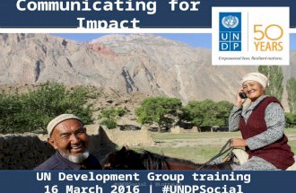 United Nations Development Group training 16_march2016