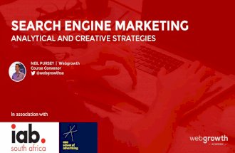 Search Engine Marketing - Bringing Analytical and Creative strategies together in 2016