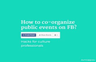 How to co-organise events on Facebook?