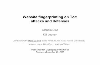 Website fingerprinting on TOR