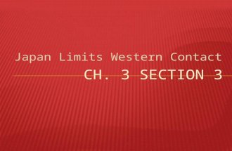Ch. 3.3 japan limits western contact