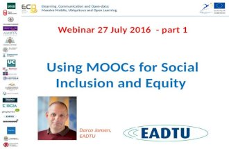 ECO Using MOOCs for Social Inclusion an Equity by Darco Jansen
