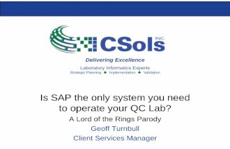 Is SAP the Only System You Need to Operate Your QC Lab?