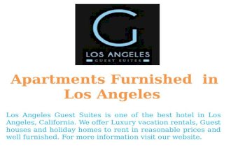Apartments furnished  in los angeles 