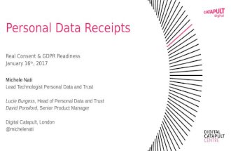Personal Data Receipts - Michele Nati - Lead Technologist Privacy and Trust - Digital Catapult